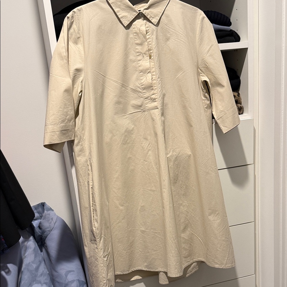 Margot Paris Cream shirt dress